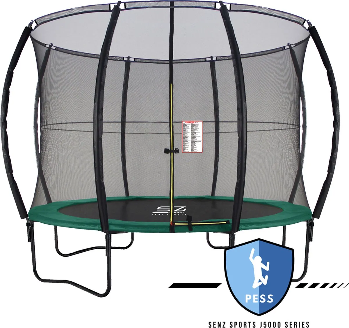 Trampoline - Senz Sports J5000 Series - Ø 305 cm - Groen - Trampoline met Elastieken - Outdoor - Buitenspeelgoed speelgoed