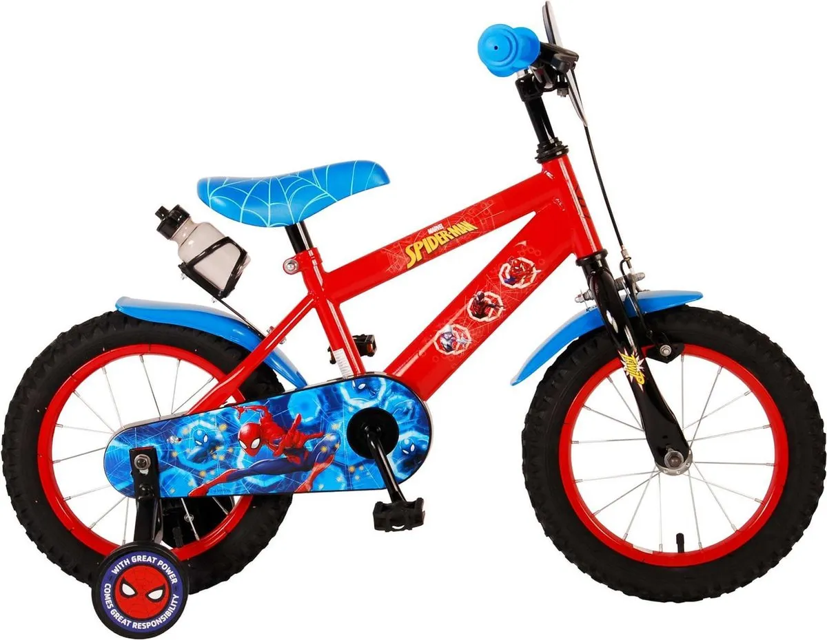 Ultimate Spider-Man Kinderfiets - Jongens - 14 inch - Rood/Blauw speelgoed