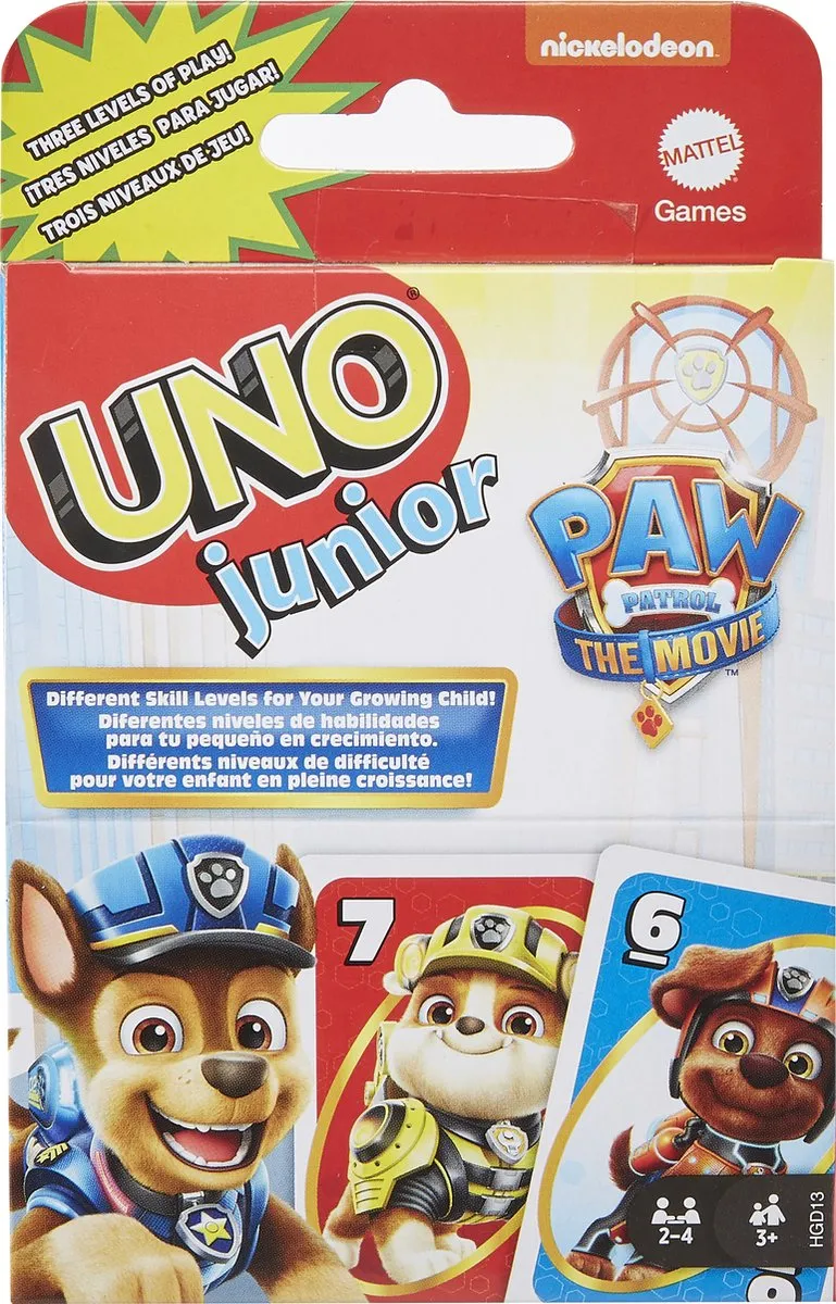 UNO Junior Paw Patrol - Mattel Games - Kaartspel - Kinderspel speelgoed