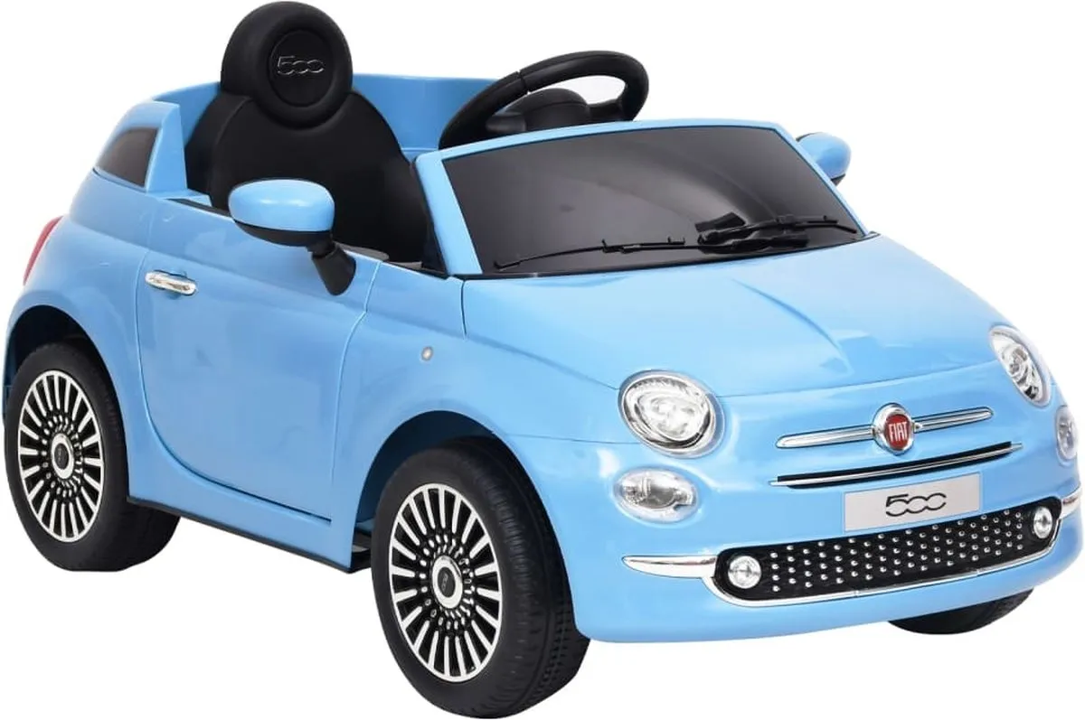 vidaXL Kinderauto Fiat 500 elektrisch blauw speelgoed