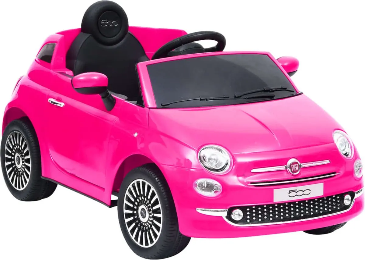 vidaXL Kinderauto Fiat 500 elektrisch roze speelgoed