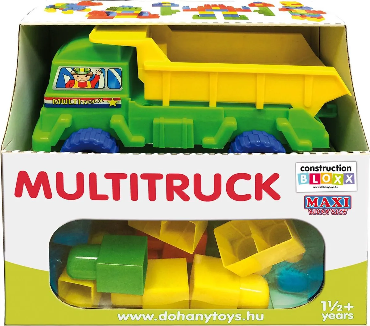 Vrachtauto, Kiepauto met blokken speelgoed