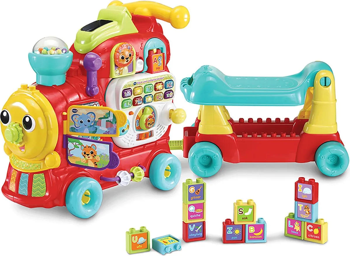 VTech Baby Rijd & Leer Letterlocomotief - Interactief speelgoed - 1 tot 3 Jaar speelgoed