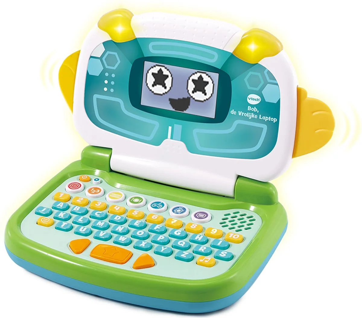 VTech Bob de Vrolijke Laptop - Speelgoed Computer - Maak Kennis met Letters, Cijfers en Tellen - 3 tot 6 Jaar speelgoed