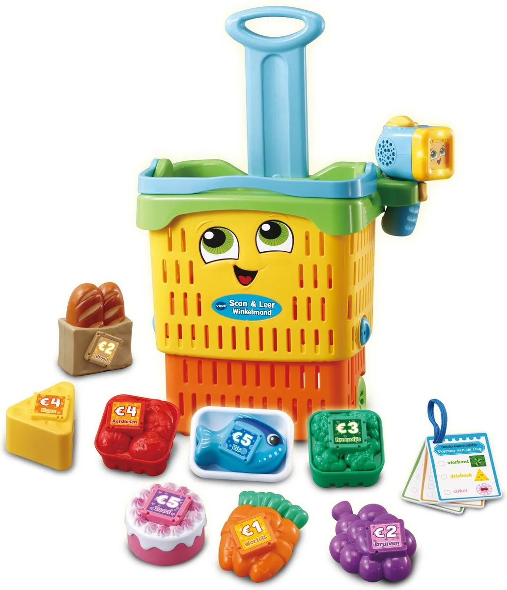 VTech Scan & Leer 2 in 1 Winkelmand - Interactief Babyspeelgoed - 1.5 tot 5 Jaar speelgoed