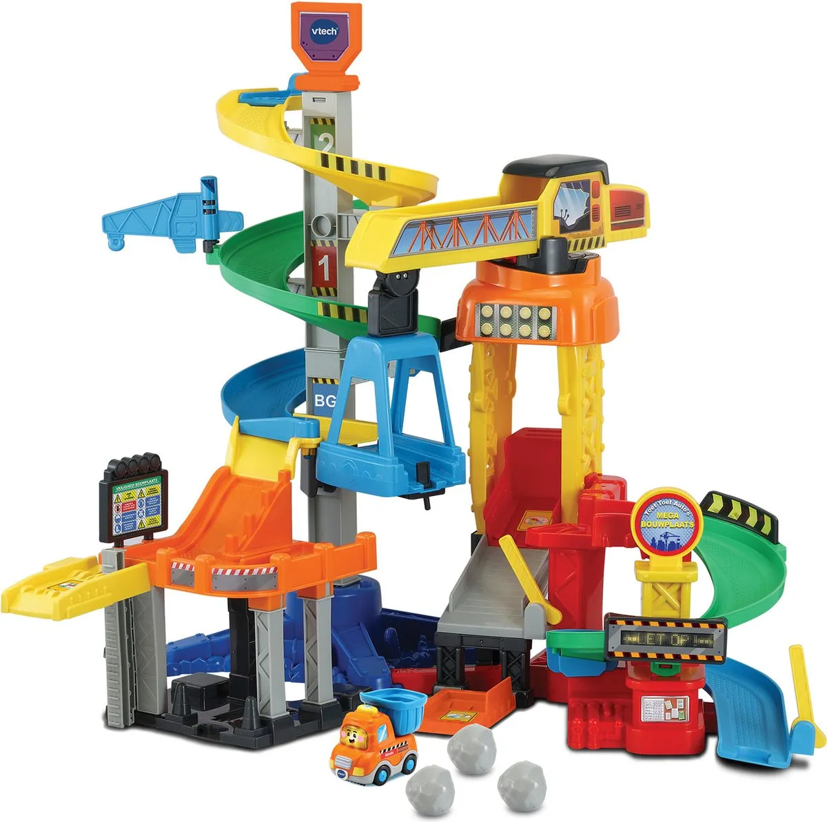 VTech Toet Toet Auto's Mega Bouwplaats Speelset - Met Speelgoed Auto - Educatief en Interactief Baby speelgoed - Vanaf 1 tot 5 Jaar speelgoed