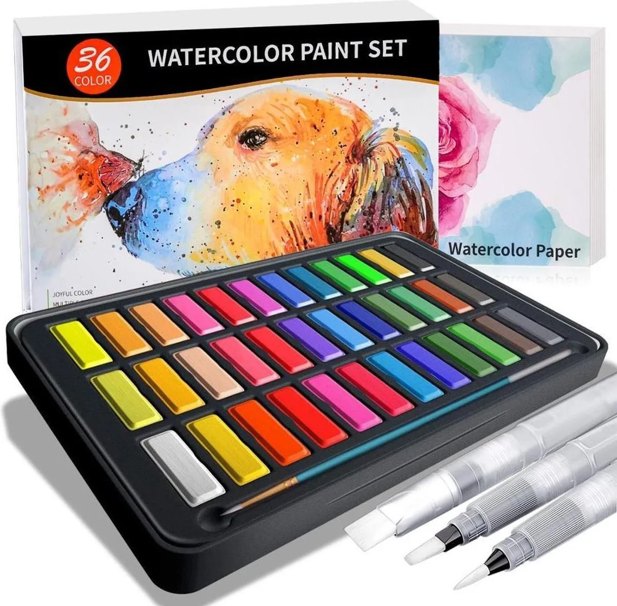 WVspecials® - Professionele Aquarelverf set met 36 kleuren speelgoed